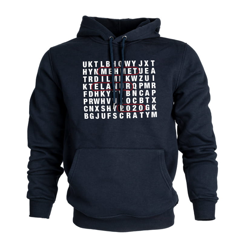 Sevgiliye Hediye Kelime Oyunu Baskılı Kapşonlu Sweatshirt - %100 Pamuklu Kumaş