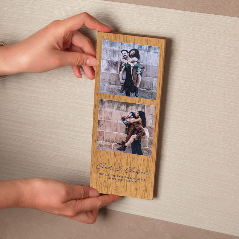 Sevgiliye Hediye Mesajlı Masif Çerçeve