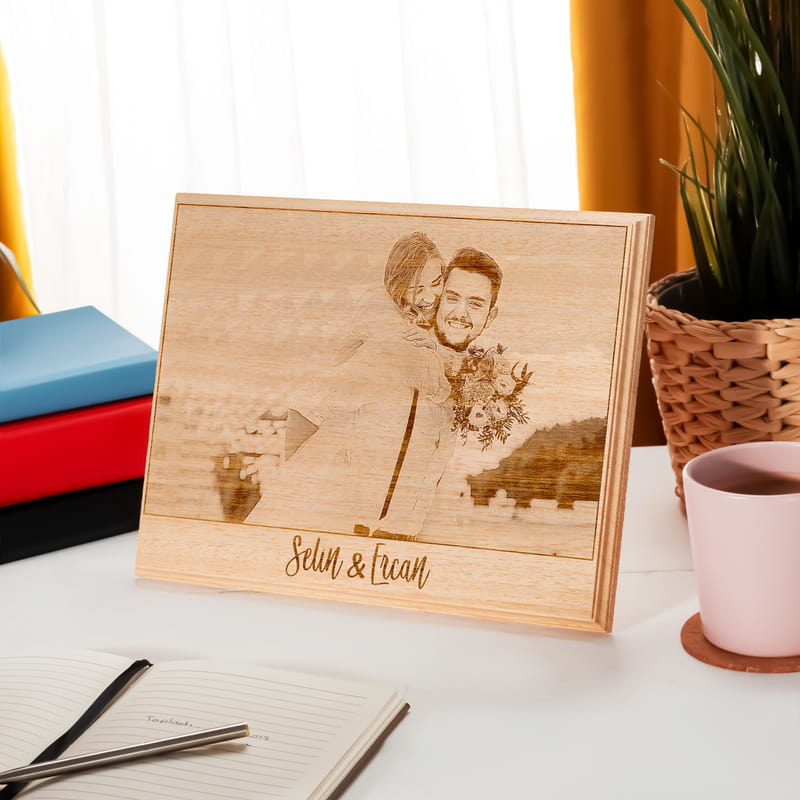 Sevgiliye Sürpriz Hediye Fotoğraflı Ahşapfoto