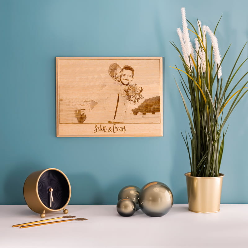 Sevgiliye Sürpriz Hediye Fotoğraflı Ahşapfoto