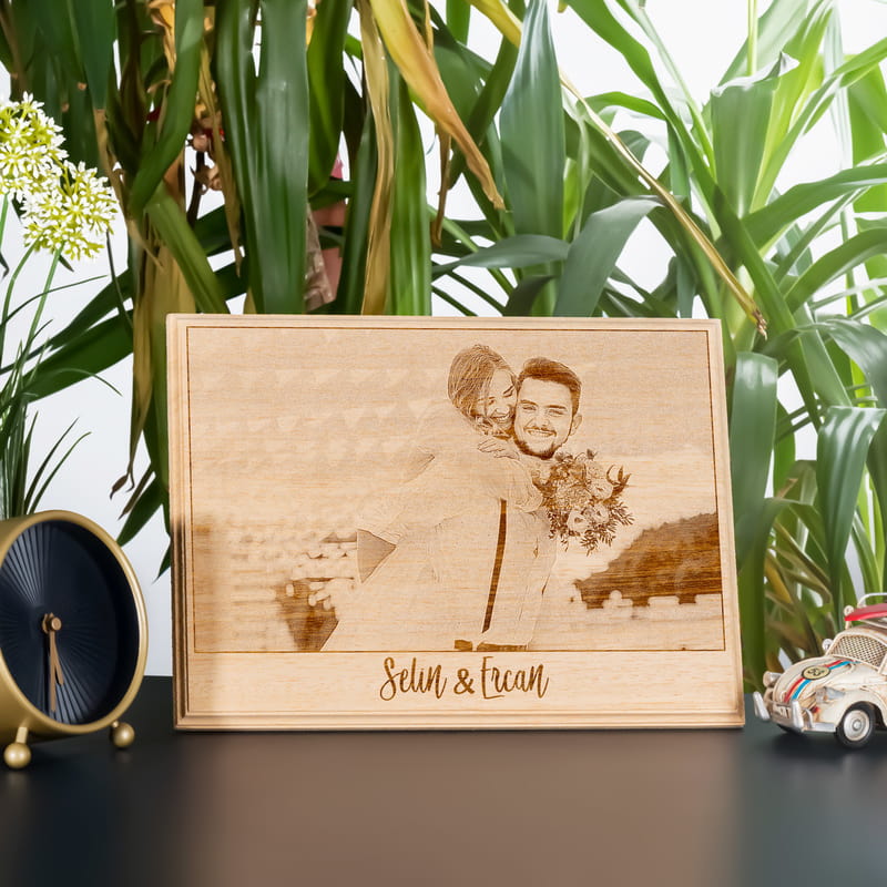 Sevgiliye Sürpriz Hediye Fotoğraflı Ahşapfoto