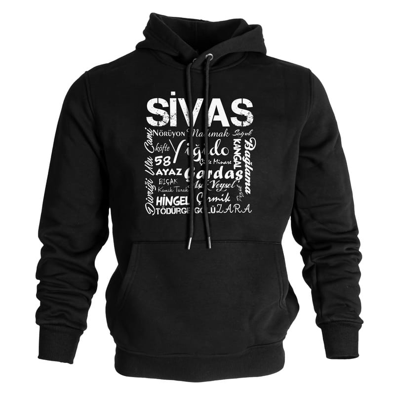 Sivas Şehrine Özel Hediye Kapşonlu Sweatshirt - %100 Pamuklu Kumaş