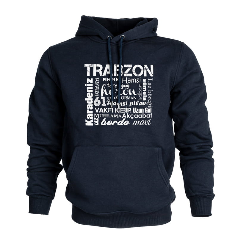 Trabzonlu Arkadaşa Hediye Kapşonlu Sweatshirt - %100 Pamuklu Kumaş