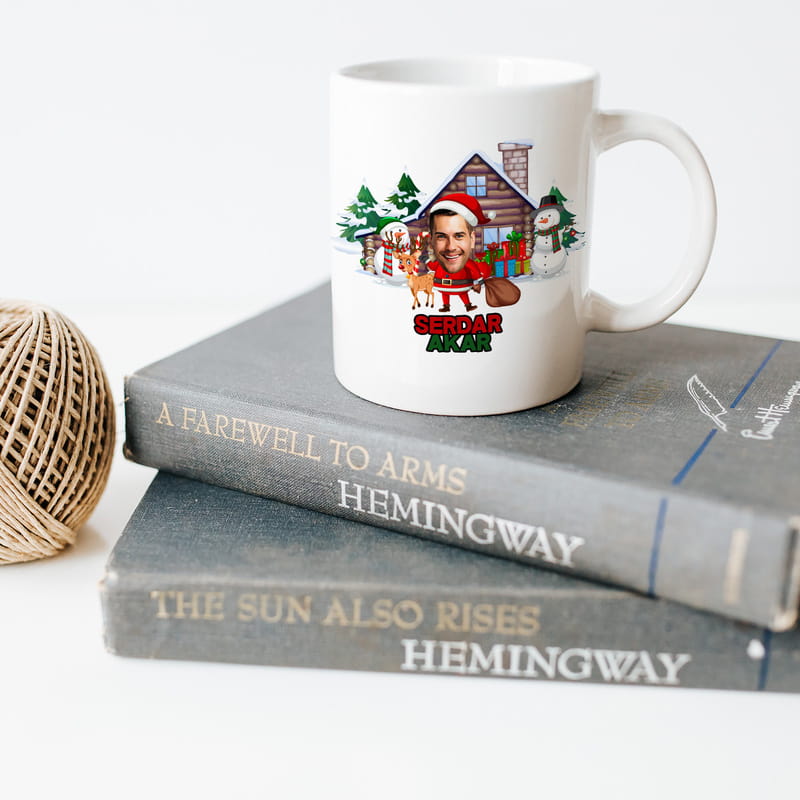 Yılbaşına Özel Karikatür Tasarımlı Kişiye Özel Kupa