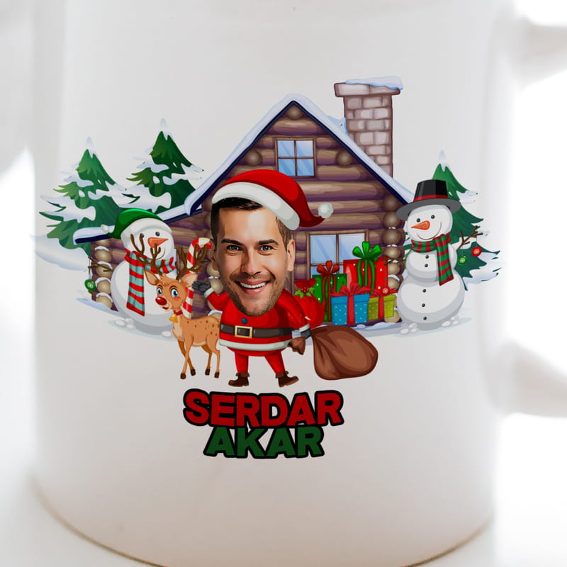 Yılbaşına Özel Karikatür Tasarımlı Kişiye Özel Kupa