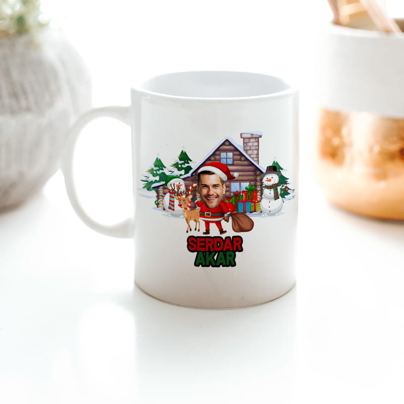 Yılbaşına Özel Karikatür Tasarımlı Kişiye Özel Kupa