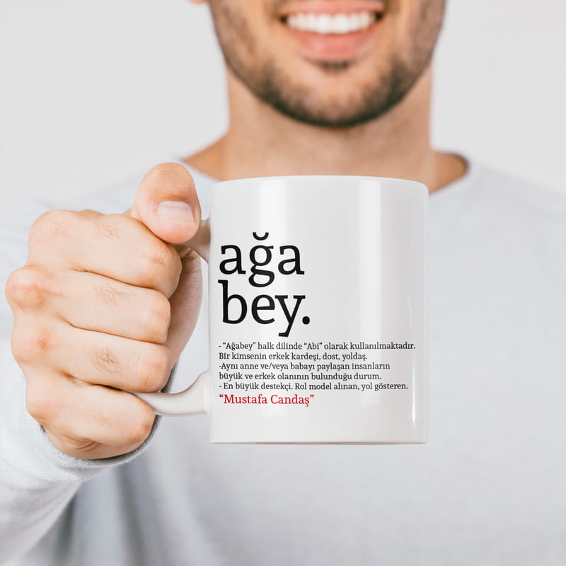 Abi Anlamlı Hediye Porselen Kupa