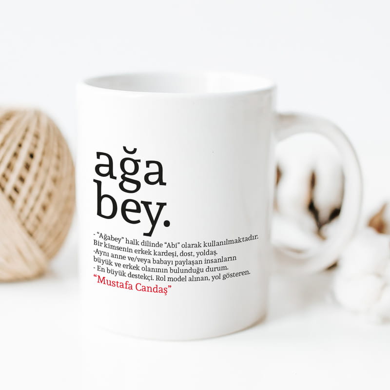 Abi Anlamlı Hediye Porselen Kupa