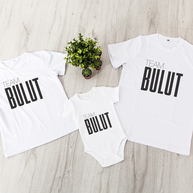 Aile İsmine Özel Soyadı Baskılı Tişört Bebek Body Kombini - %100 Pamuklu Kumaş