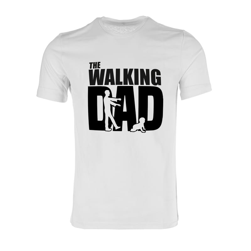 Babalar günü Hediyesi Esprili Zombi Tasarımlı Tişört - %100 Pamuklu Kumaş