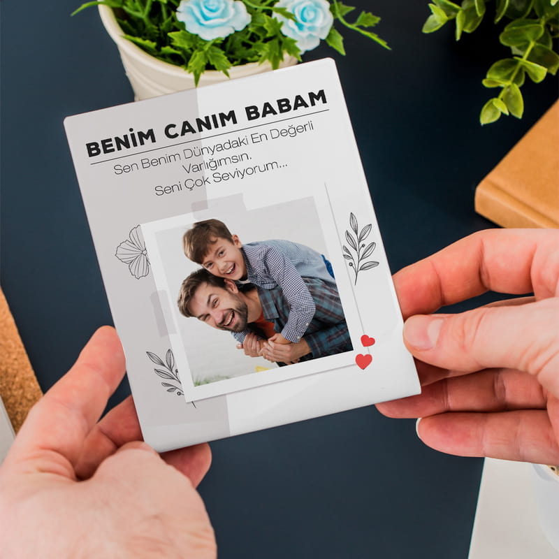 Babalar Günü Hediyesi Metal Foto