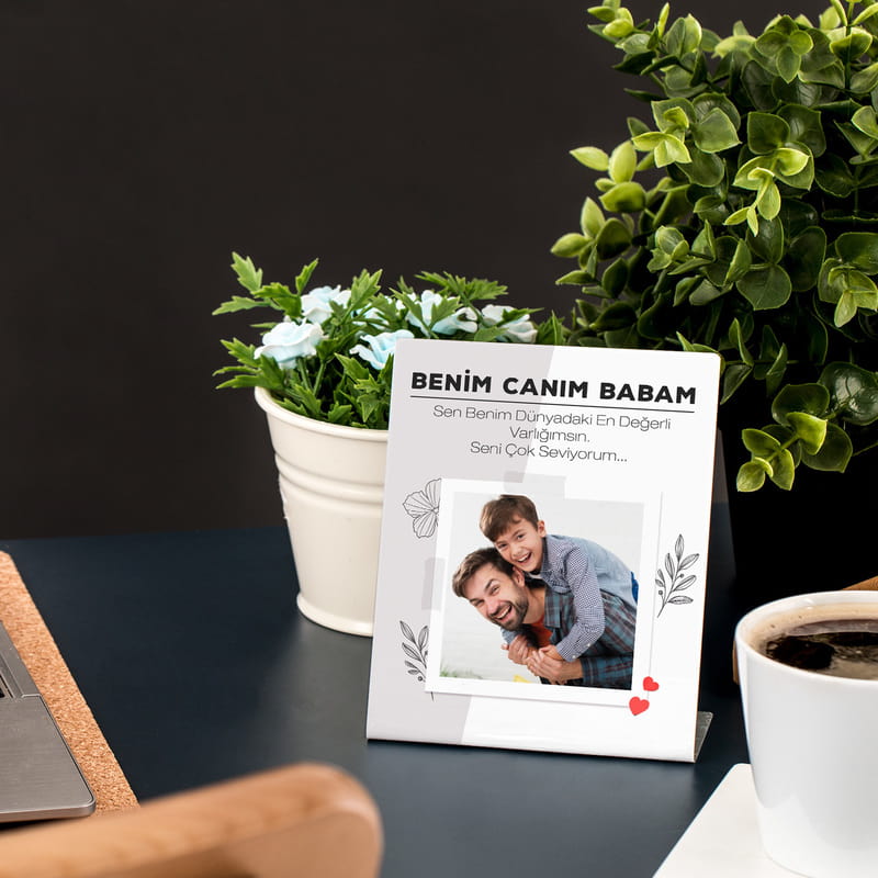 Babalar Günü Hediyesi Metal Foto