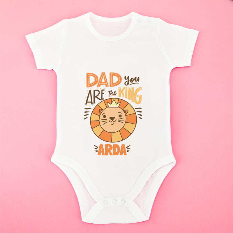 Babaya Hediye İlk Babalar Günü Hediyesi Bebek Body - %100 Pamuklu Kumaş