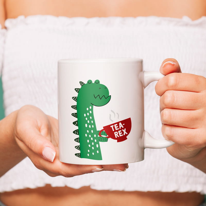 Çay Canavarı Arkadaşa Esprili Hediyelik Porselen Kupa