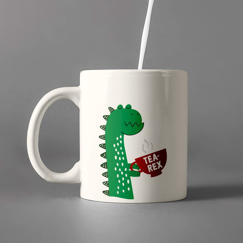 Çay Canavarı Arkadaşa Esprili Hediyelik Porselen Kupa