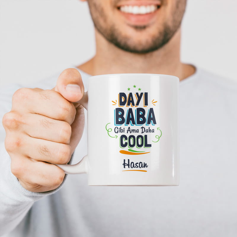 Dayılara Hediye Esprili Kişiye Özel Tasarımlı Kupa Bardak
