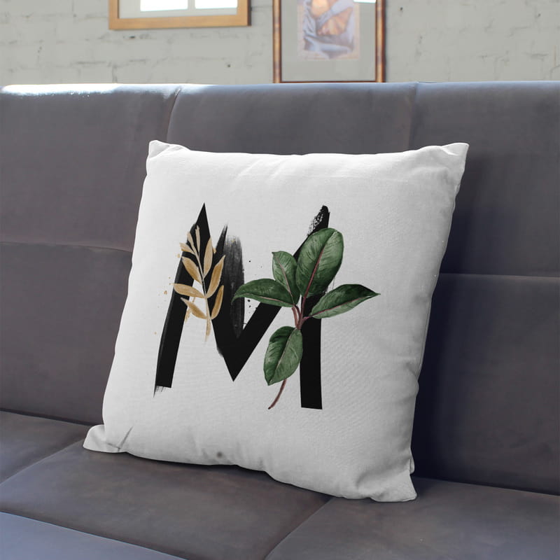 Dekoratif Kişiye Özel Harf Baskılı Yastık