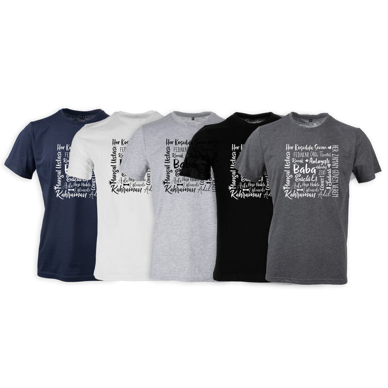 En Kral Babaya Hediye Tişört - %100 Pamuklu Kumaş