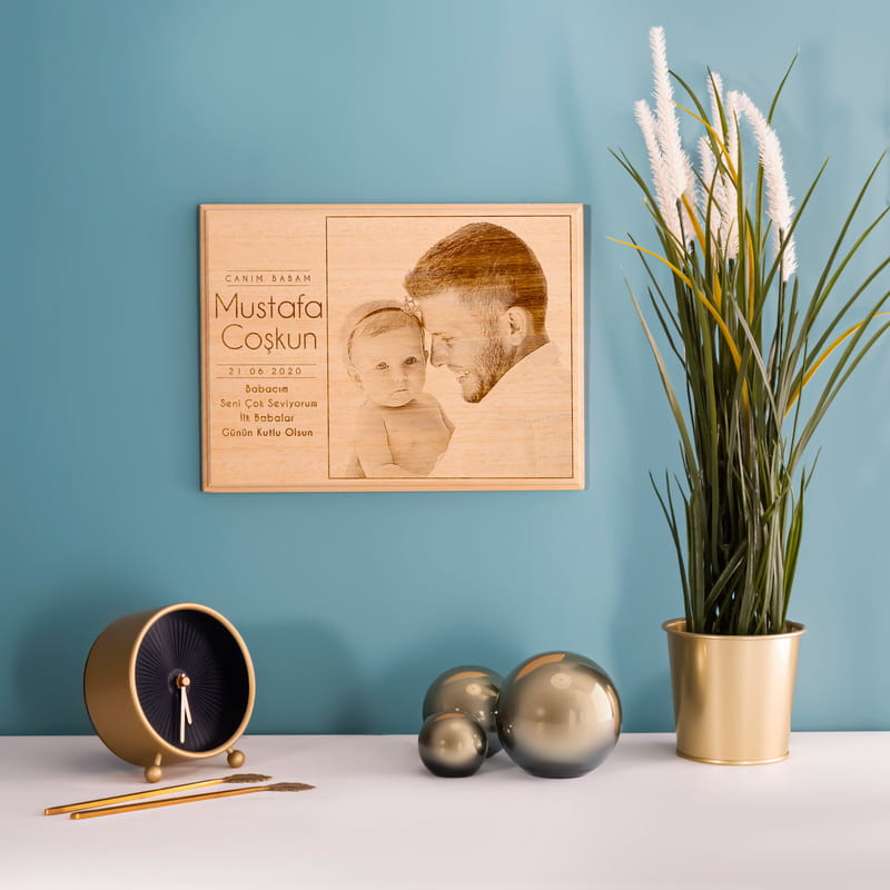 En Süper Babaya Babalar Günü Hediye Fotoğraflı Ahşapfoto