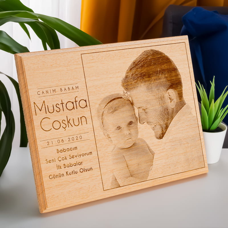 En Süper Babaya Babalar Günü Hediye Fotoğraflı Ahşapfoto