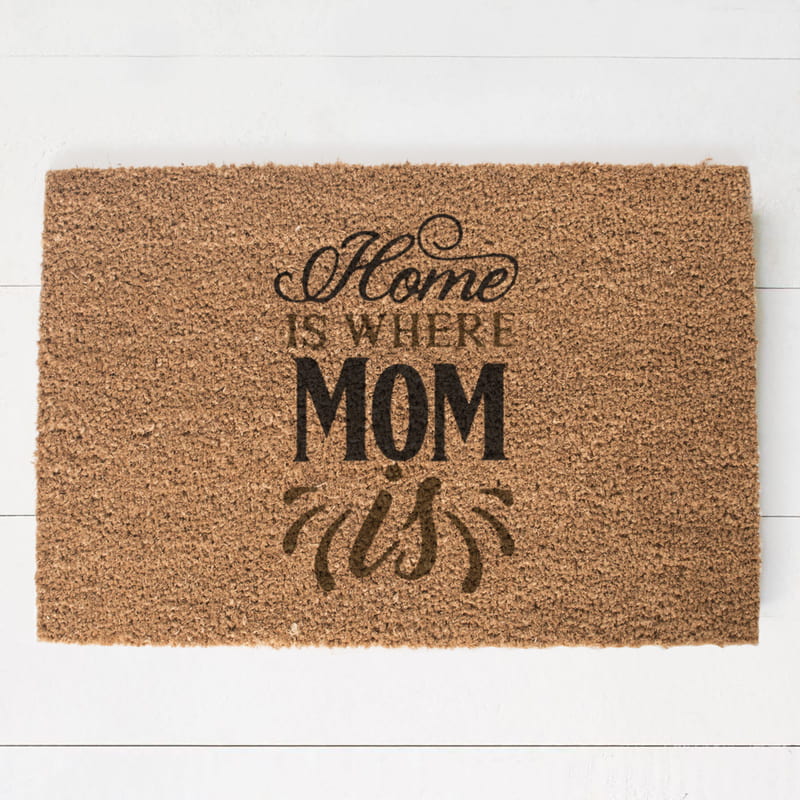 Ev Anne Neredeyse Orasıdır Mottolu Kapı Önü ve Ev İçi Paspas