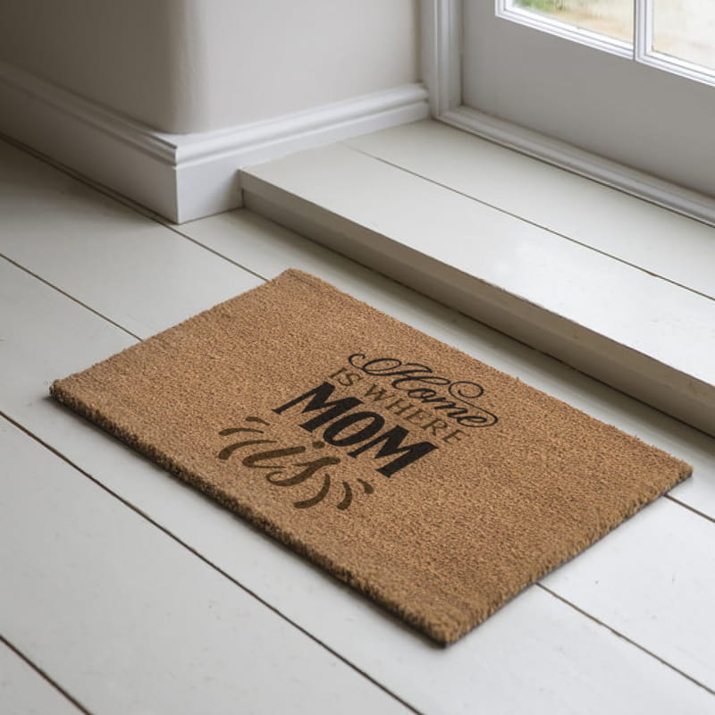 Ev Anne Neredeyse Orasıdır Mottolu Kapı Önü ve Ev İçi Paspas