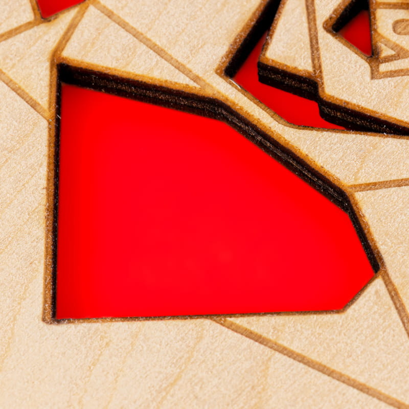 Geometrik Çiçek Tasarılı İsme Özel Ahşap Kapaklı Defter