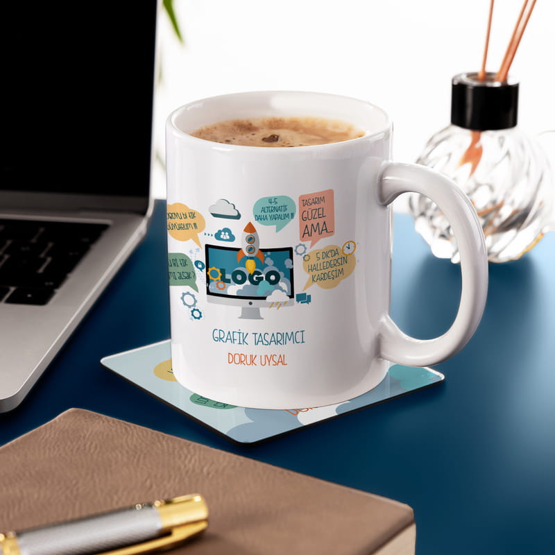 Grafik Tasarımcılara Özel Kupa Bardak Altı Seti