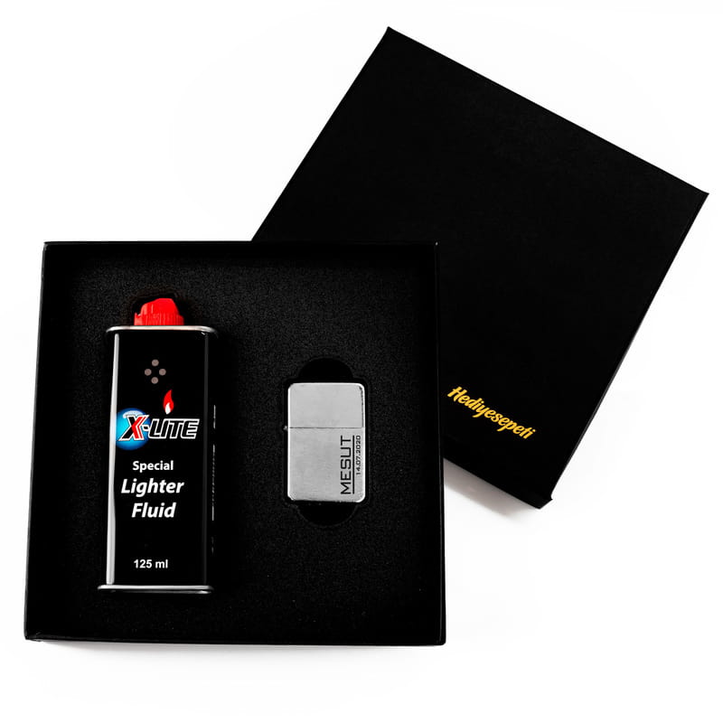 İsim Ve Tarih Yazılı Metal Çakmak Seti