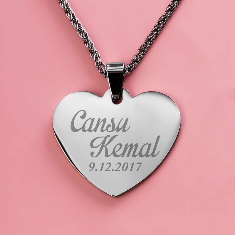 İsimli Kalp Kolye