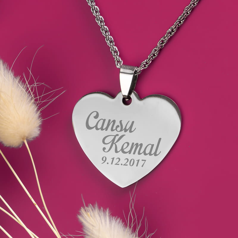 İsimli Kalp Kolye