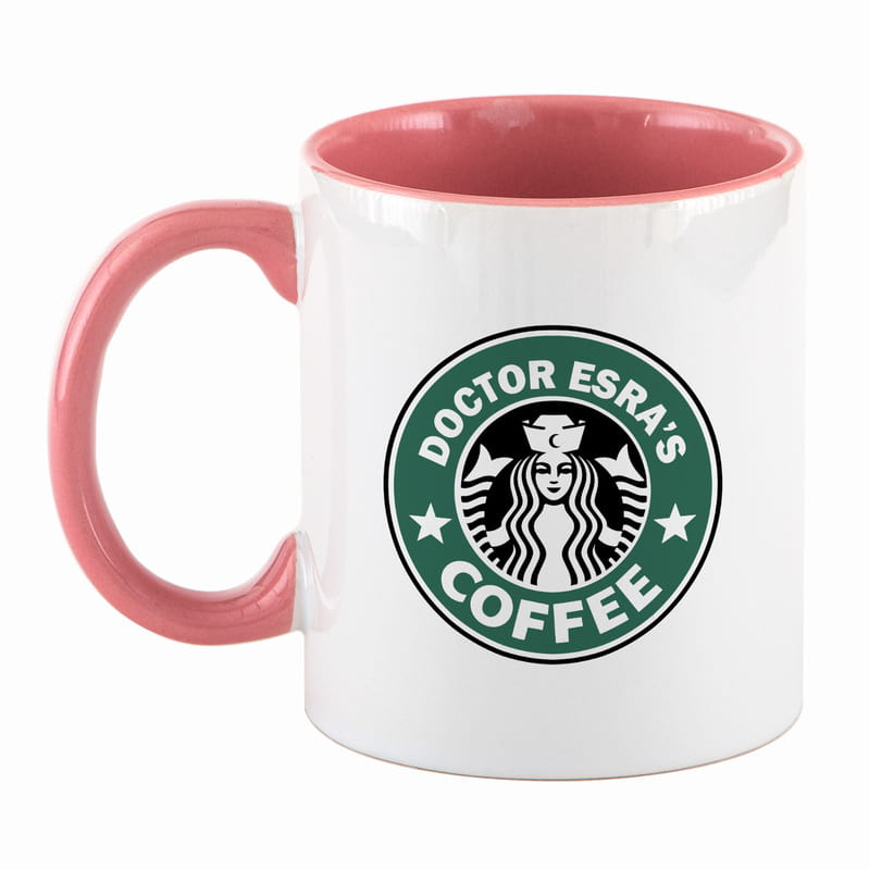 Kahve Sever Doktorlara Kişiye Özel Logo Baskılı Kahve Kupası