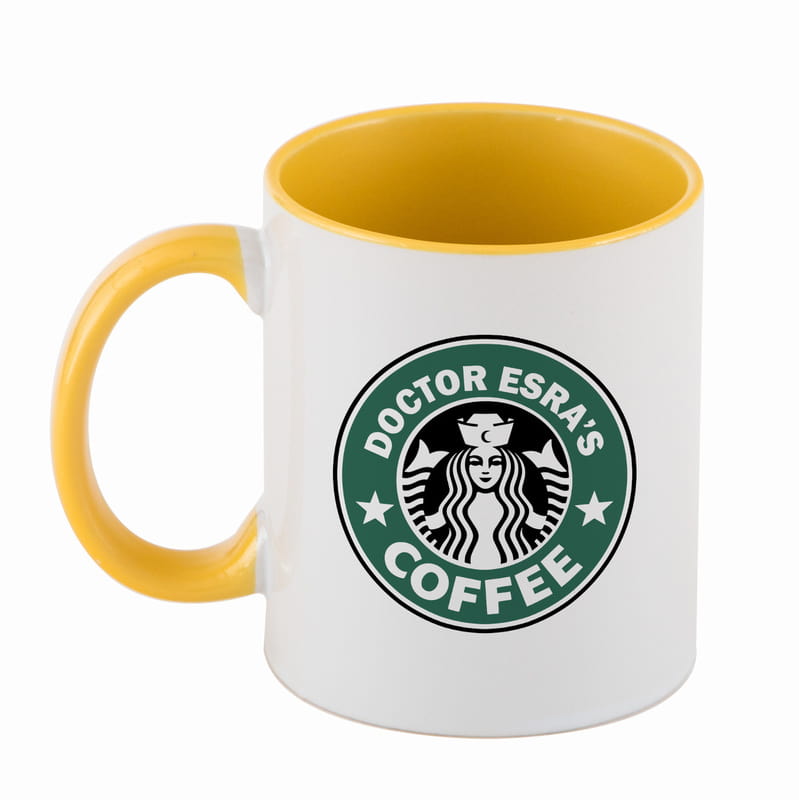 Kahve Sever Doktorlara Kişiye Özel Logo Baskılı Kahve Kupası