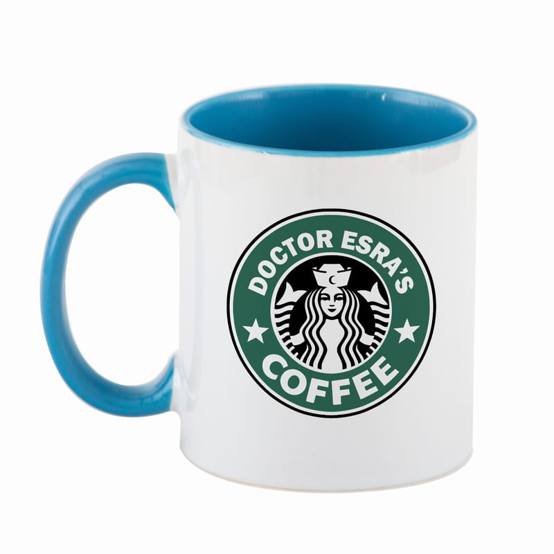 Kahve Sever Doktorlara Kişiye Özel Logo Baskılı Kahve Kupası