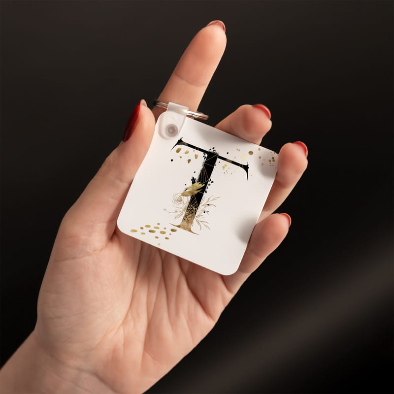 Kişiye Özel Baş Harf Tasarımlı Hediyelik Anahtarlık