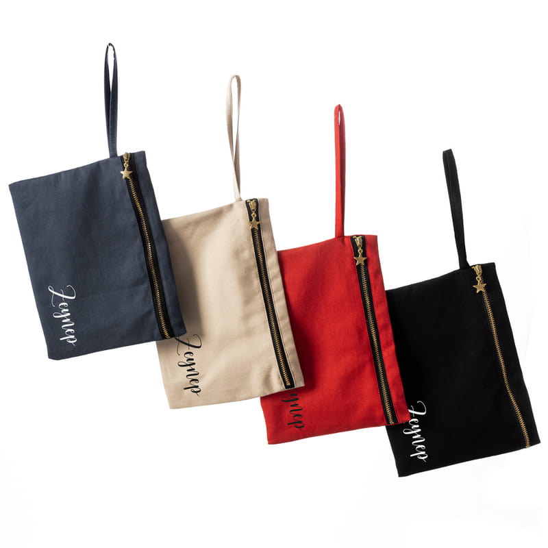 Kişiye Özel Çok Kullanışlı Kanvas Makyaj Çantası