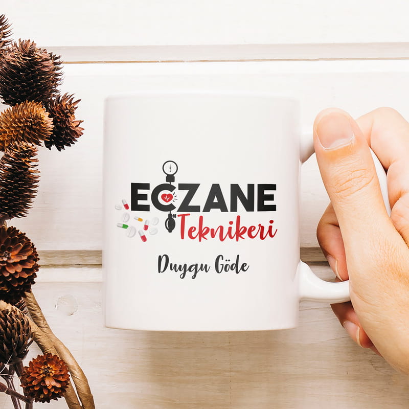 Kişiye Özel Eczane Teknikeri Porselen Kupa Bardak