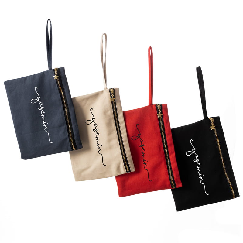 Kişiye Özel İmza Tasarımlı Kanvas Makyaj Çantası