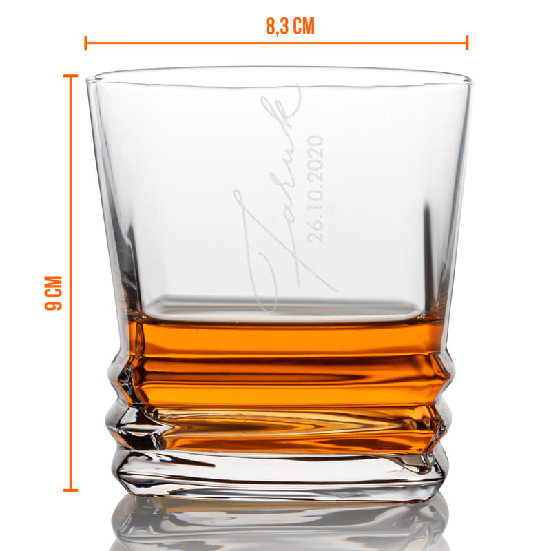Kişiye Özel İmza Tasarımlı Texas 2li Viski Kadeh Seti
