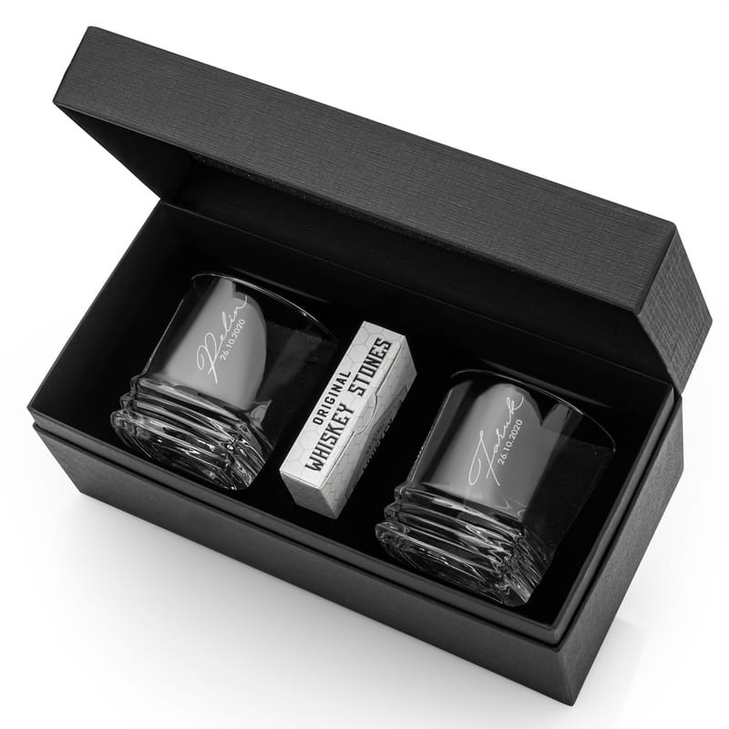 Kişiye Özel İmza Tasarımlı Texas 2li Viski Kadeh Seti