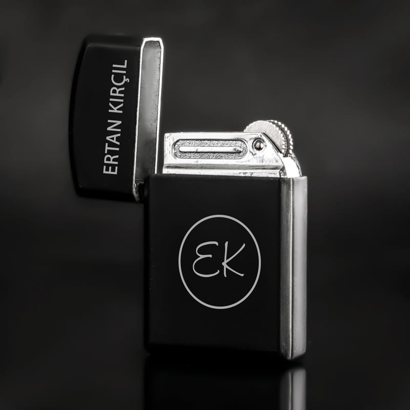 Kişiye Özel Logo Baskılı Siyah Çakmak