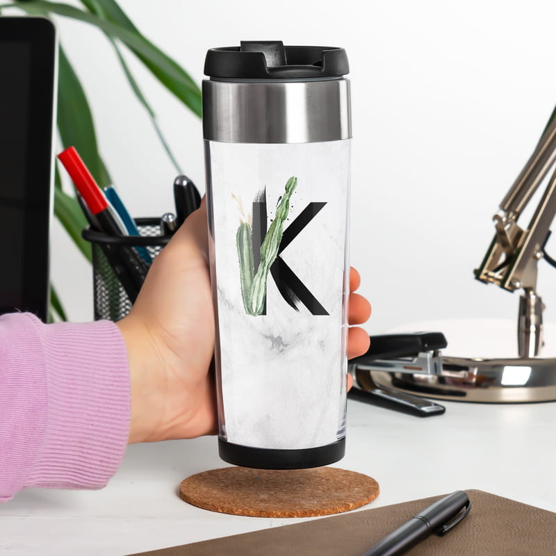 Kişiye Özel Tasarımlı Hediye Harf Baskılı Termos