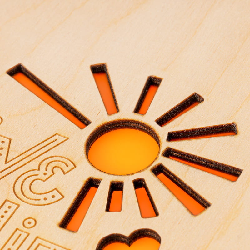 Live Your Life İsim Yazılı Motto Ahşap Kapaklı Defter