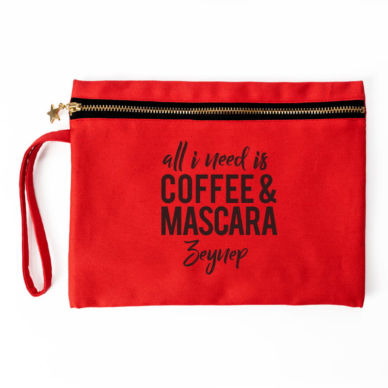 Motto Tasarımlı İsme Özel Kanvas Makyaj Çantası