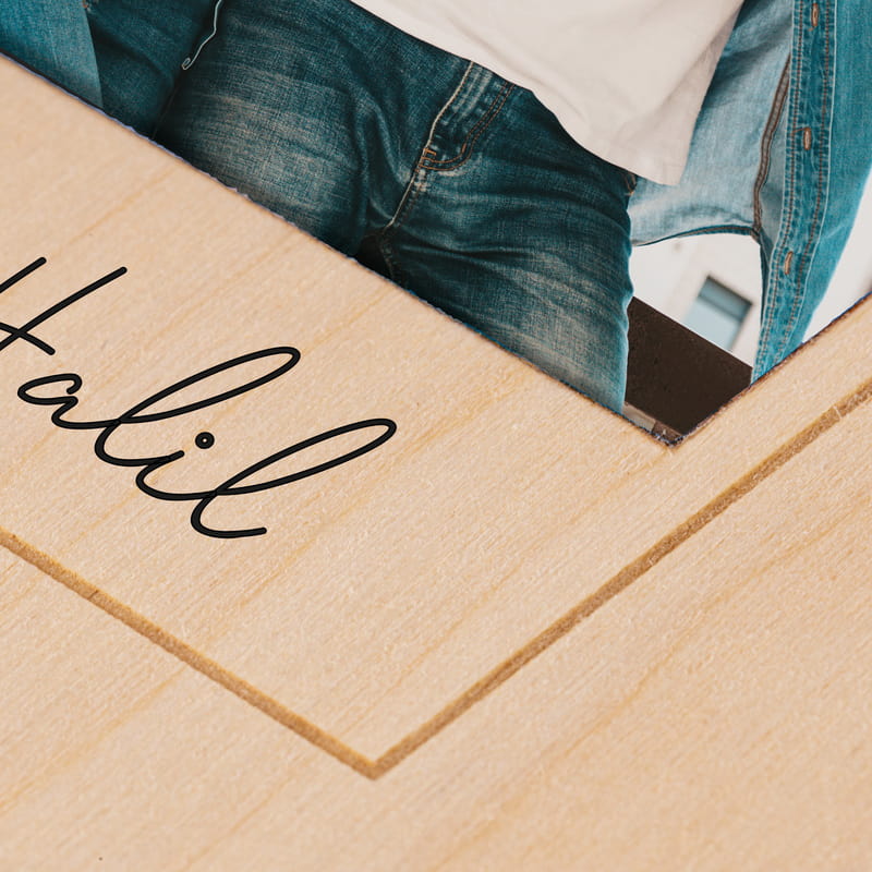 Sevgiliye Hediye Fotoğraflı Ahşap Kapaklı Defter