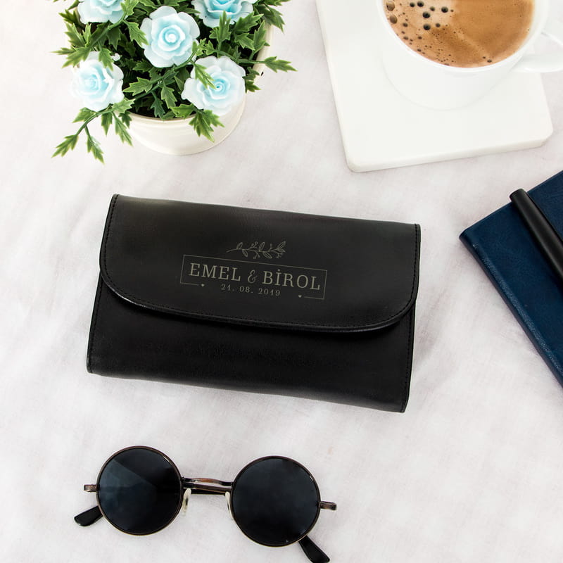 Sevgiliye Yıldönümü Hediyesi İsim Yazılı Kadın Cüzdanı - Hakiki Deri