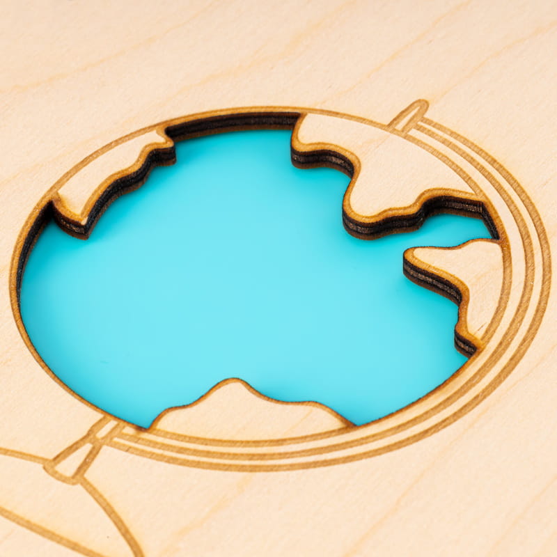 Seyahat Severlere Dünya Tasarımlı Ahşap Kapaklı Defter