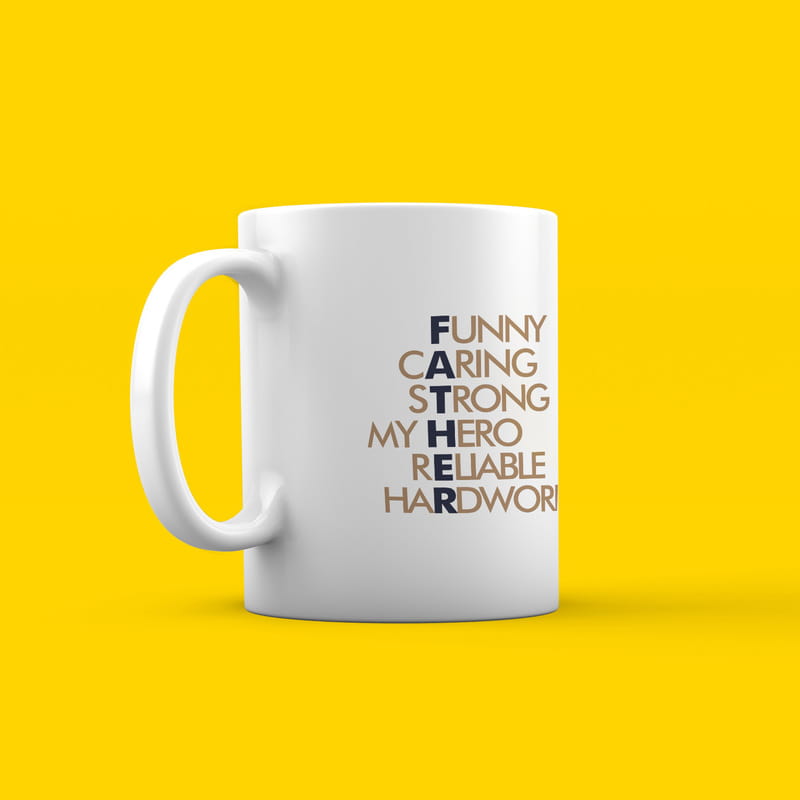 Şık Babalar Günü Hediyesi Porselen Kupa Bardak