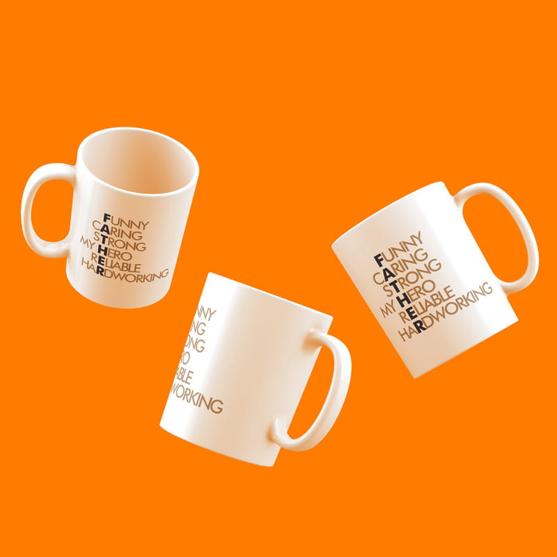 Şık Babalar Günü Hediyesi Porselen Kupa Bardak