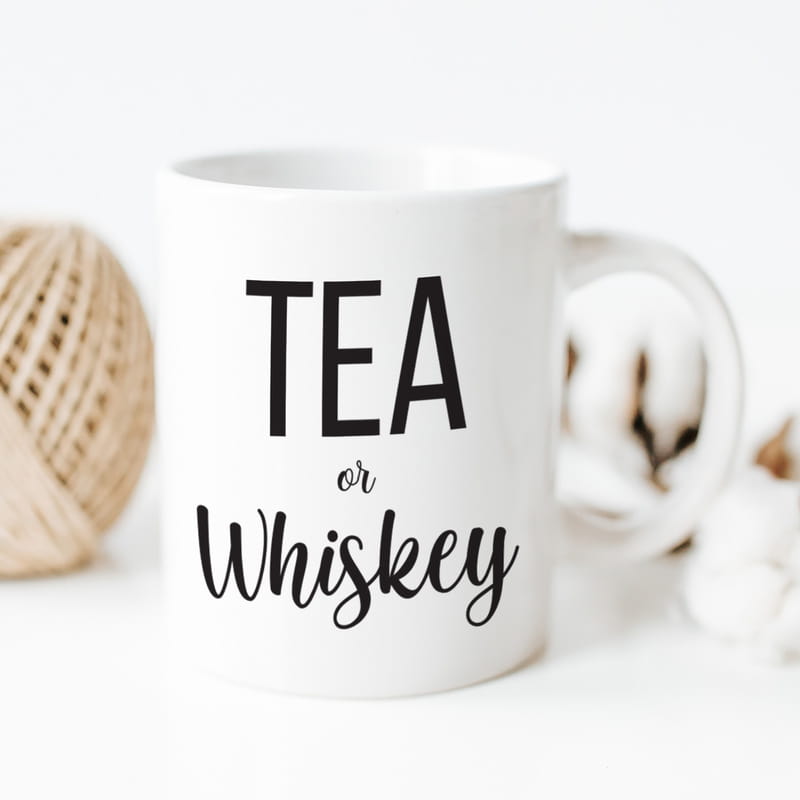 Tea Or Whiskey Porselen Kupa Bardak